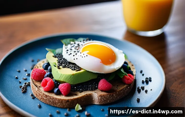 우울증 예방을 위한 간편식 추천 - **Vibrant Morning Energy Boost:** A brightly lit, inviting close-up of a rustic wooden table featuri...