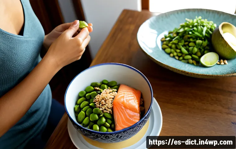 우울증 환자를 위한 아시아 요리법 - Photorealistic comforting Asian-inspired meal preparation in a bright Spanish home kitchen: a calm a...